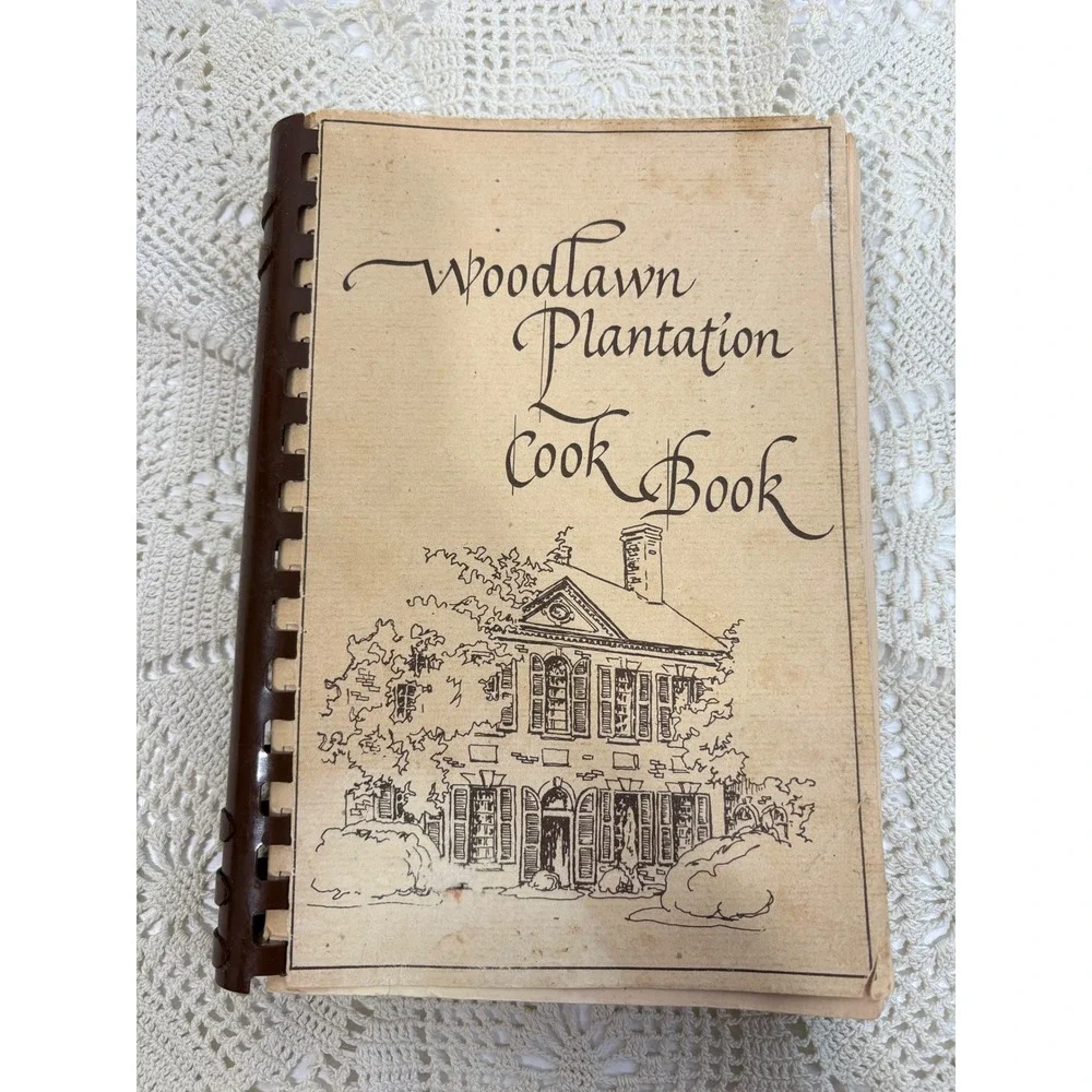 Vintage Woodlawn Plantation Cook Book 1980 Signed Nancy Hirst Pope-Leighey House